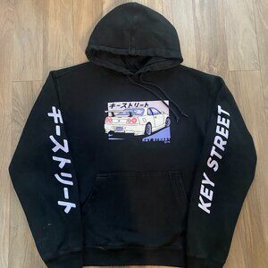 Key Street JDM Streetwear Nissan Skyline Black Hoodie Size Medium